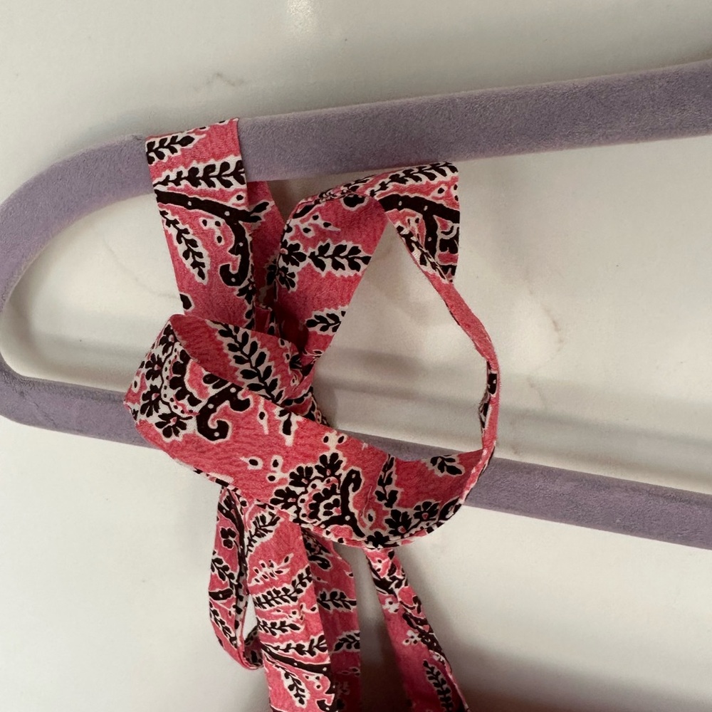 J. Crew collection tie shoulder tank top pink floral print size 10 NWT - Picture 3 of 6